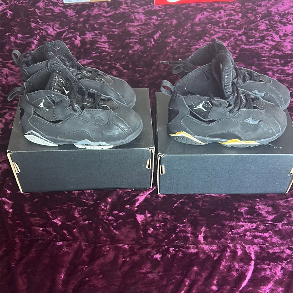 Jordan Kids' Black and Gold High-Top Sneakers - Picture 4 of 4